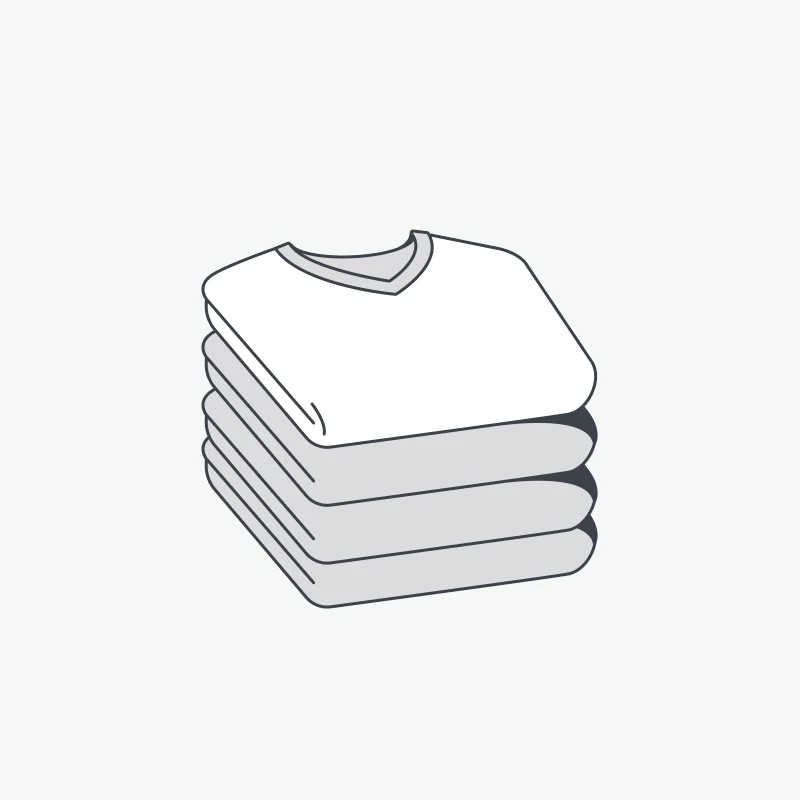 Illustration of a stack of folded shirts