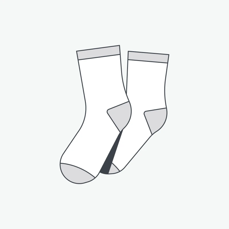 An illustration of a pair of socks